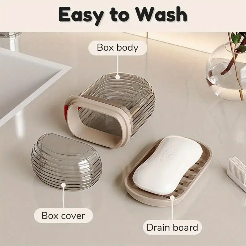 TravelEase™ Soap & Toothbrush Holder Set